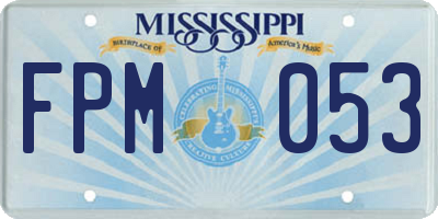 MS license plate FPM053