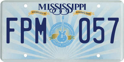 MS license plate FPM057