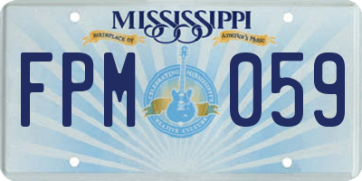 MS license plate FPM059