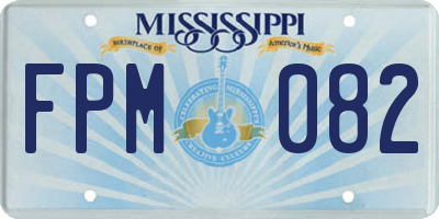 MS license plate FPM082