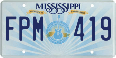 MS license plate FPM419