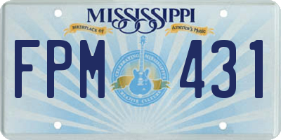 MS license plate FPM431