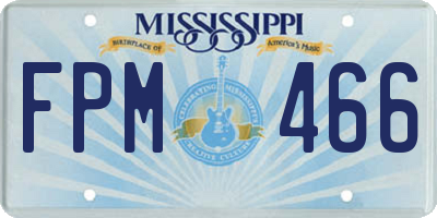 MS license plate FPM466