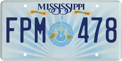 MS license plate FPM478