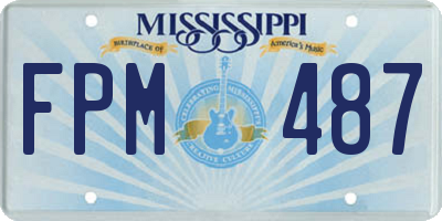 MS license plate FPM487