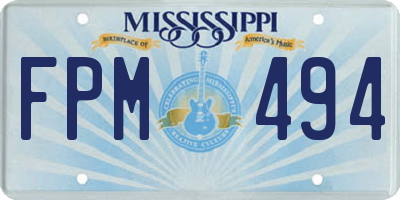 MS license plate FPM494