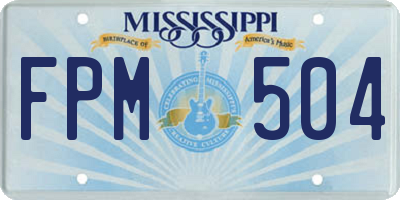 MS license plate FPM504