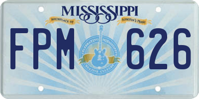MS license plate FPM626