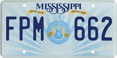 MS license plate FPM662