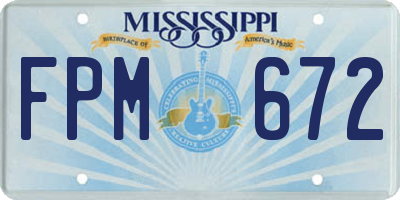 MS license plate FPM672