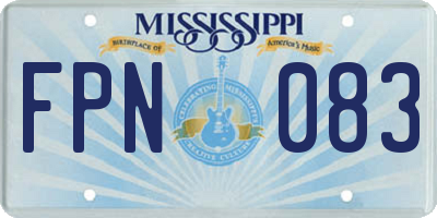 MS license plate FPN083