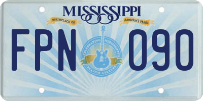 MS license plate FPN090