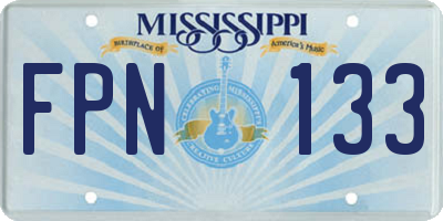 MS license plate FPN133
