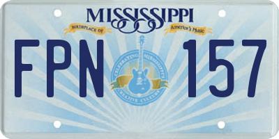 MS license plate FPN157