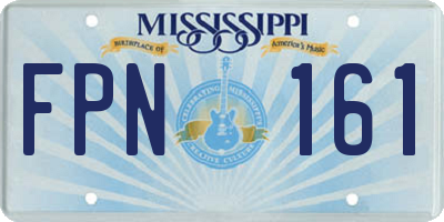 MS license plate FPN161