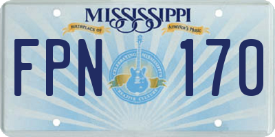 MS license plate FPN170