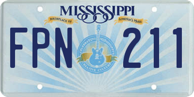 MS license plate FPN211