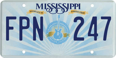 MS license plate FPN247