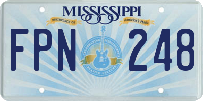 MS license plate FPN248
