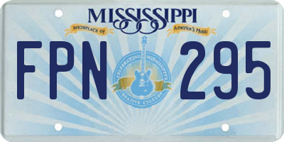 MS license plate FPN295