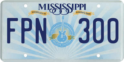 MS license plate FPN300