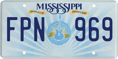 MS license plate FPN969