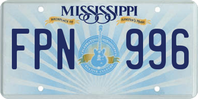 MS license plate FPN996