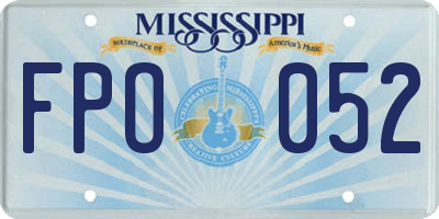 MS license plate FPO052