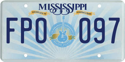 MS license plate FPO097