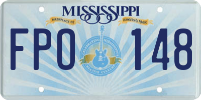 MS license plate FPO148
