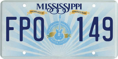 MS license plate FPO149