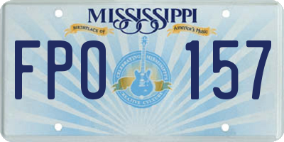 MS license plate FPO157