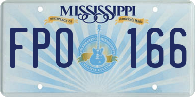 MS license plate FPO166