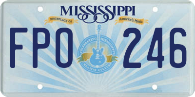MS license plate FPO246