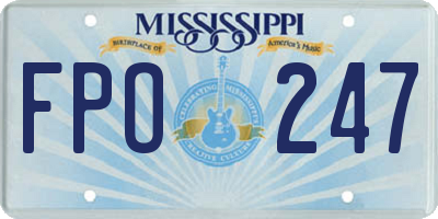 MS license plate FPO247