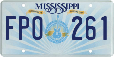 MS license plate FPO261
