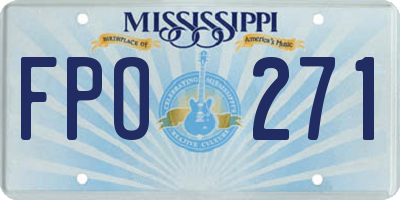 MS license plate FPO271