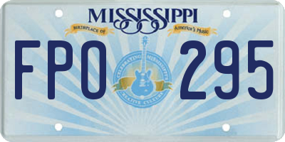 MS license plate FPO295