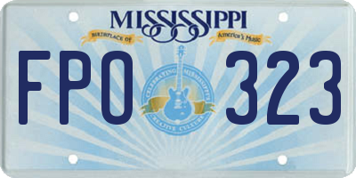 MS license plate FPO323