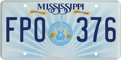 MS license plate FPO376