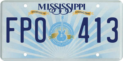 MS license plate FPO413