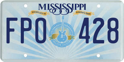 MS license plate FPO428