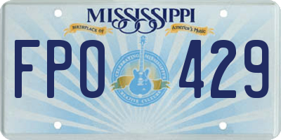 MS license plate FPO429