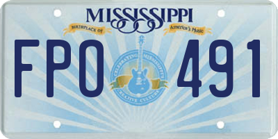 MS license plate FPO491