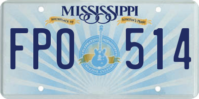 MS license plate FPO514