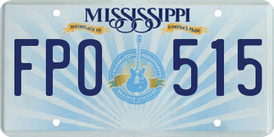 MS license plate FPO515