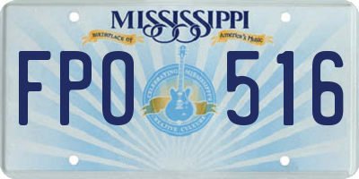 MS license plate FPO516