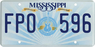 MS license plate FPO596