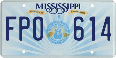 MS license plate FPO614