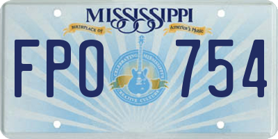 MS license plate FPO754